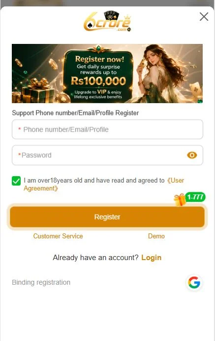 6CRORE Game Latest Earning APP Download for Android 2026